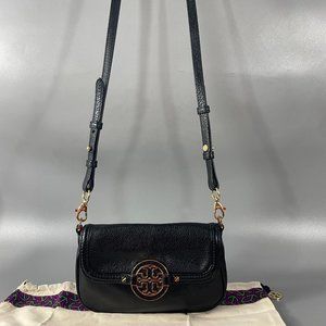 Tory Burch Black Leather Amanda Crossbody Bag